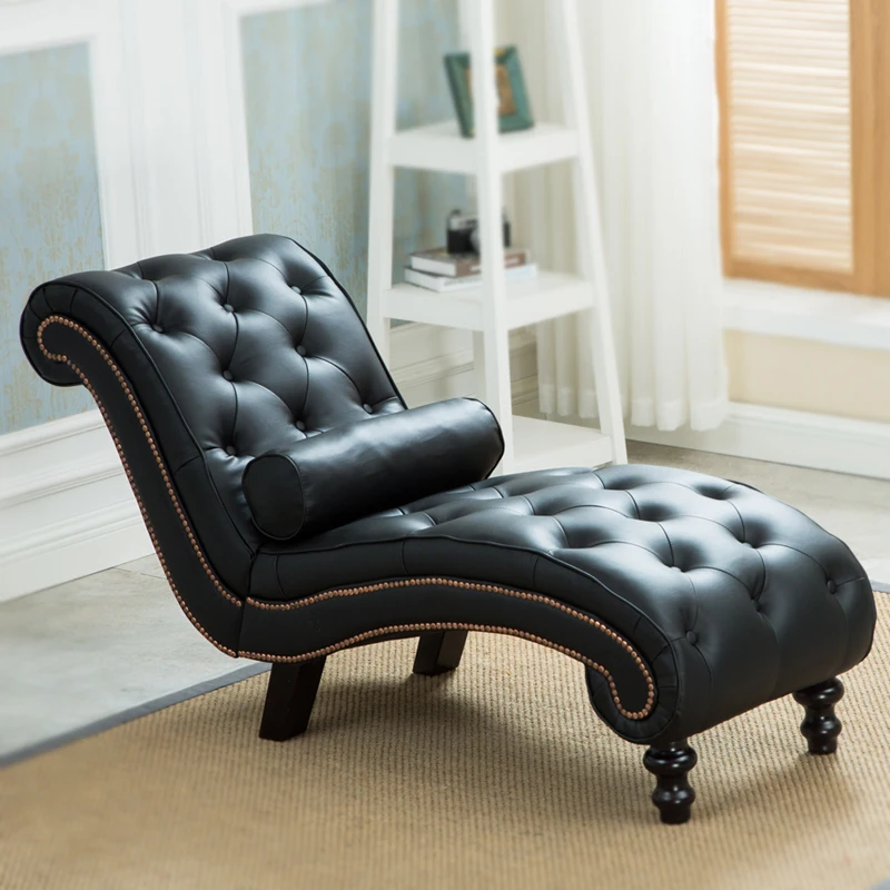 classic leather chaise lounge sofa with pillow living room furniture modern lazy lounger chair for bedroom - Chaise Lounge Chairs For Living Room classic leather chaise lounge sofa with pillow living room furniture modern lazy lounger chair for bedroom - Chaise Lounge Chairs For Living Room