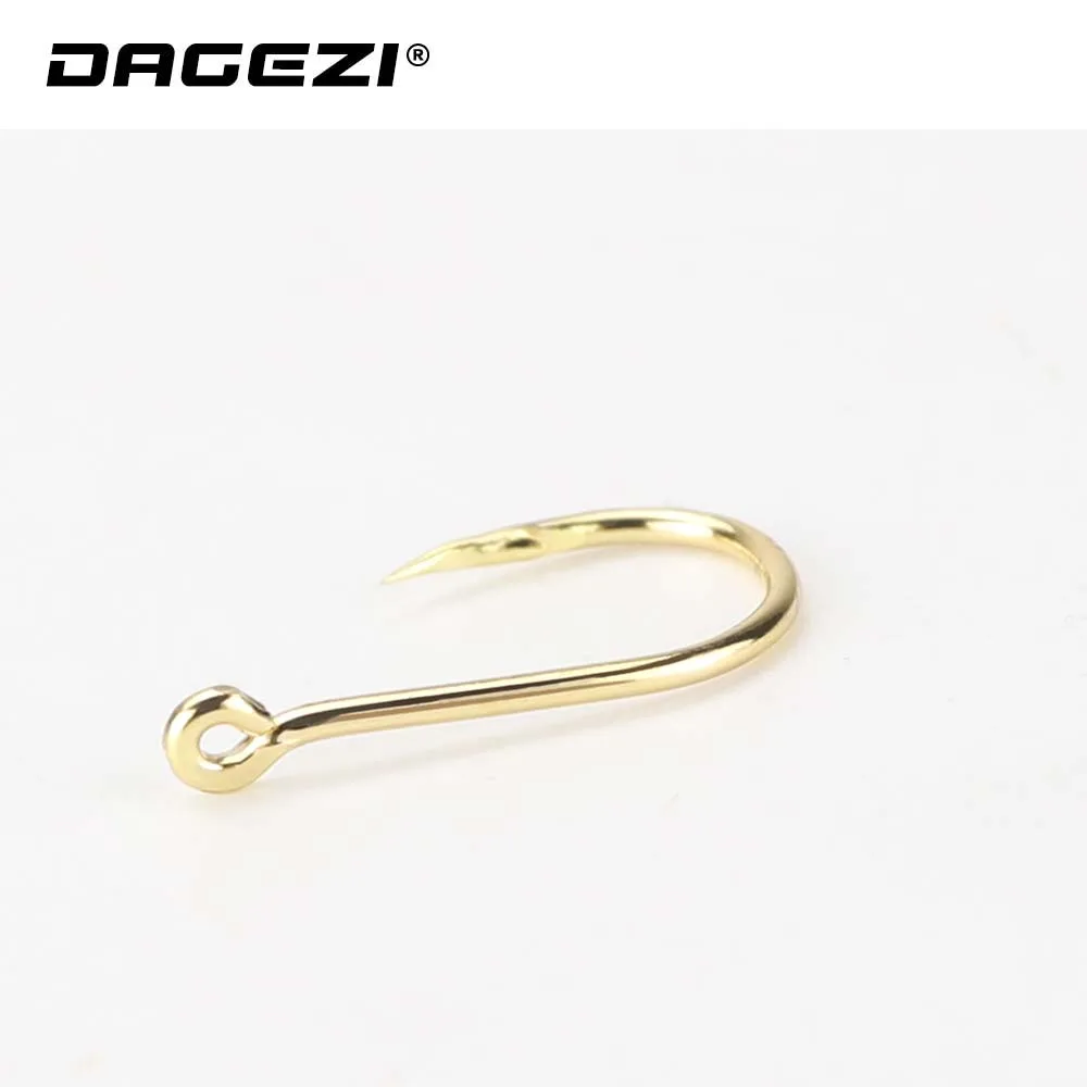 DAGEZI 100 шт./лот Зазубренные Крючки #1/#2/#3/#4/#5/#6/#7/#8/#9/#10 рыболовный крючок из