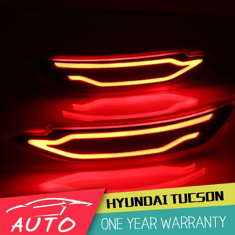 Автомобильный Стайлинг Светодиодный отражатель для Hyundai Tucson 2015 2016 задний бампер