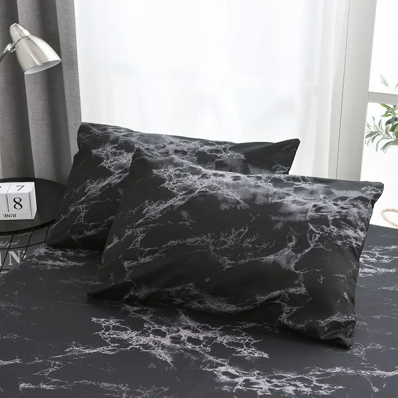 

2 Pcs Pillow Case Marble Pattern Printing 50x70cm Brief Style for Home Bedroom 66CY