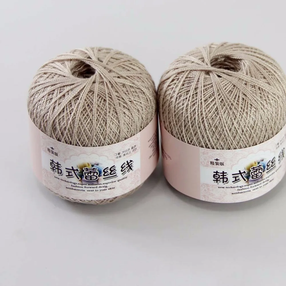 3ballsx50g новый мягкий ручной хлопок кружево шерсть пряжа крючком шаль шарф вязание