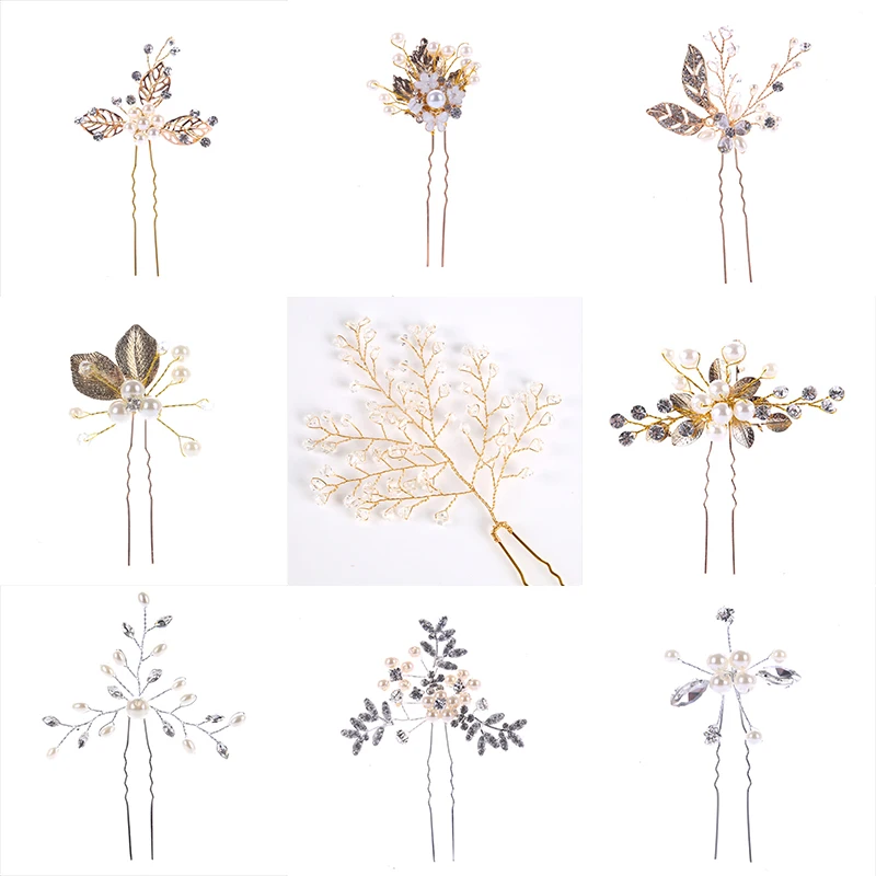 1 шт. заколки для волос с жемчугом и стразами|wedding hair accessories|fashion jewelryhair jewelry |