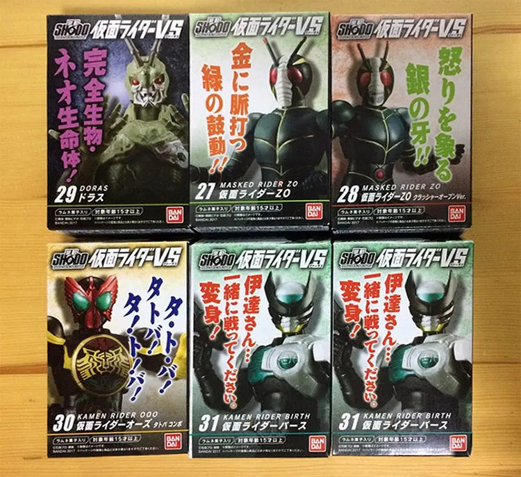 100% Оригинальный BANDAI SHODO VS vol.7 экшн фигурки Kamen Rider VS7 полный комплект из 6