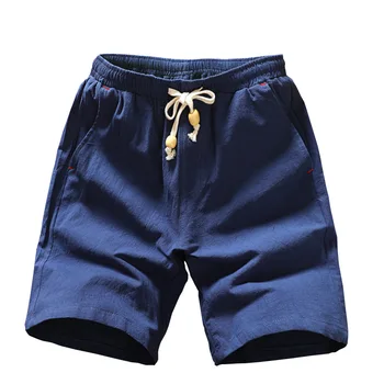 

HCXY 2018 New Arrival Men Shorts High Quality 100% Cotton soft Casual Shorts For Men Elastic Waist Summer Beach Shorts Size 5XL