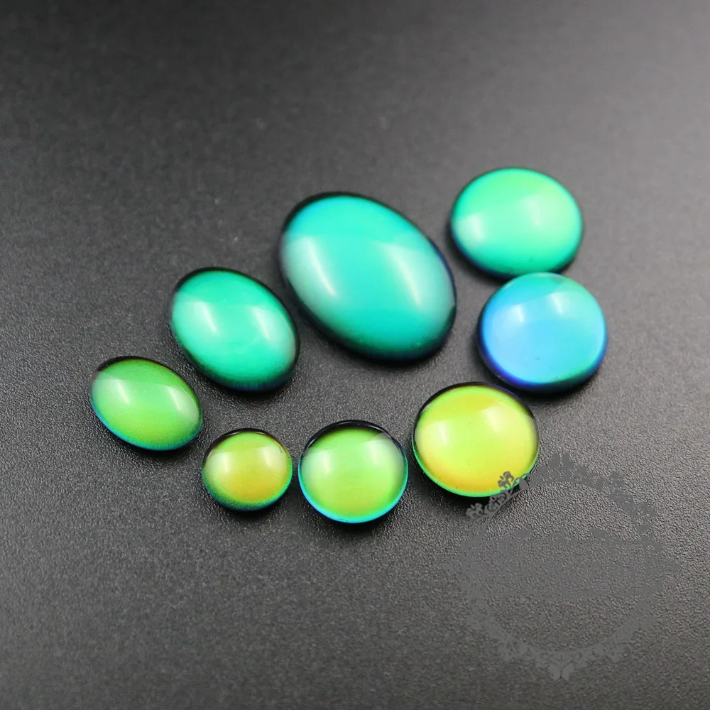 Round Cabochon Mood Stone Cabochon Color Changing Mood Stone