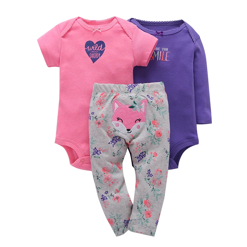Г. Модная одежда для маленьких девочек хлопковый комбинезон с длинными рукавами+ брюки, одежда для малышей из 3 предметов с рисунком Совы весенний комплект для новорожденных - Цвет: 16