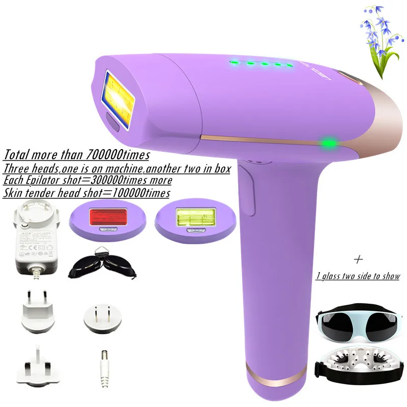 

700000 shots Laser Epilator IPL Permanent Hair Removal for Bikini Armpit Leg Laser Hair Removal Skin Rejuvenation Beauty Machine