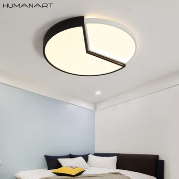 

New Arrival Round Dimmable Led Ceiling Light For Living Room Bedroom Study Room Black Color Modern Ceiling Light Free Shipping