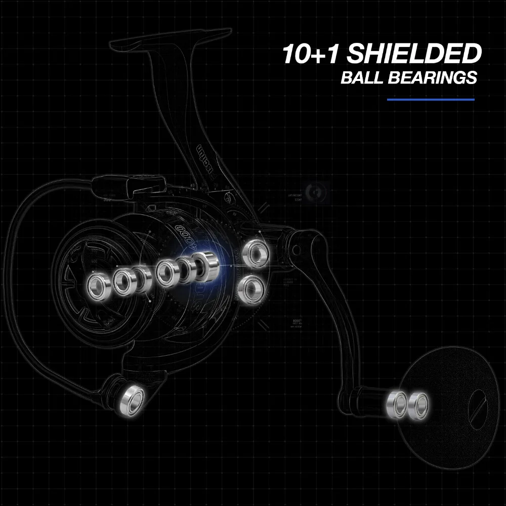 Günstig Piscifun New Spinning Reel 6.2 1 getriebe Verhältnis 10 + 1 Lager Doppel Versiegelten Drag Air Rotor Braid Bereit Aluminium Spool Angeln Reel