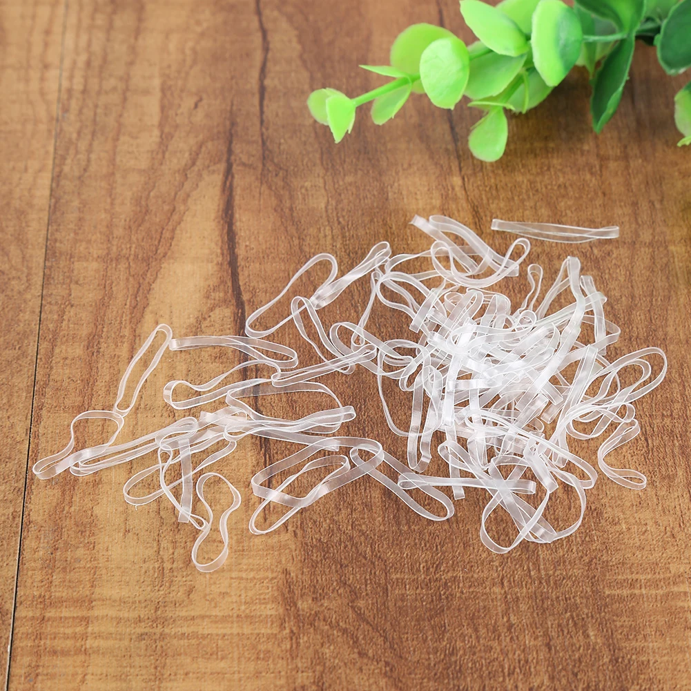Joylife 400PCS/Set Transparent Traceless Hair Rubber Cord Women Girl Elastic Hair Band Braids Headwear Tie Rope Hair Accessories