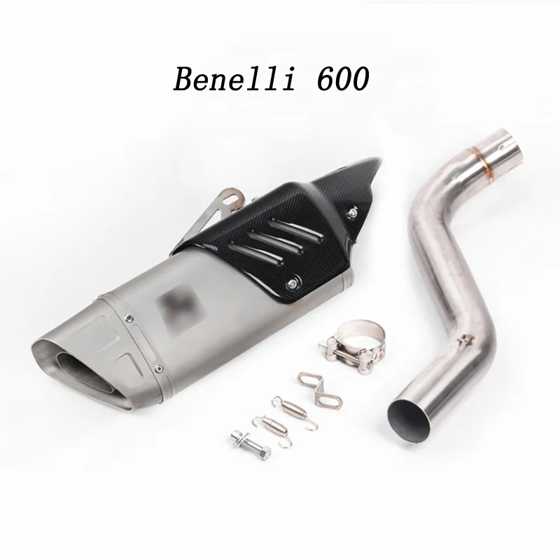 Для Бенелли 300 302 502 600 глушитель для мотоцикла Benelli BN300 JB302 BN302 TRK502 TNT600 Труба среднего звена мотоцикл лазера - Цвет: Benelli 600 B