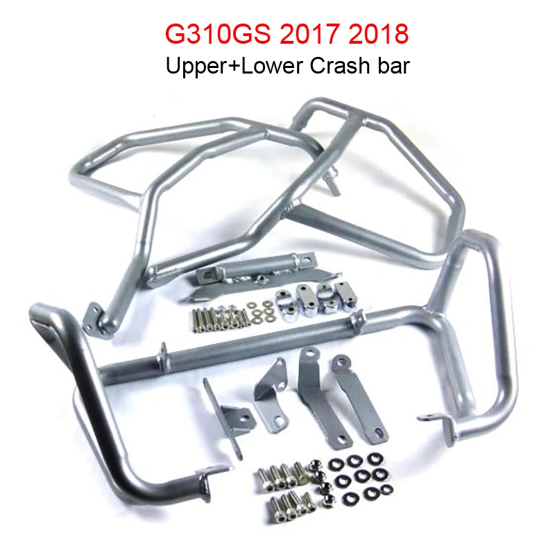 

2018 2017 Upper+Lower Engine Guard Highway Freeway Crash Bar Fuel Tank Protector For BMW G310GS 17 18