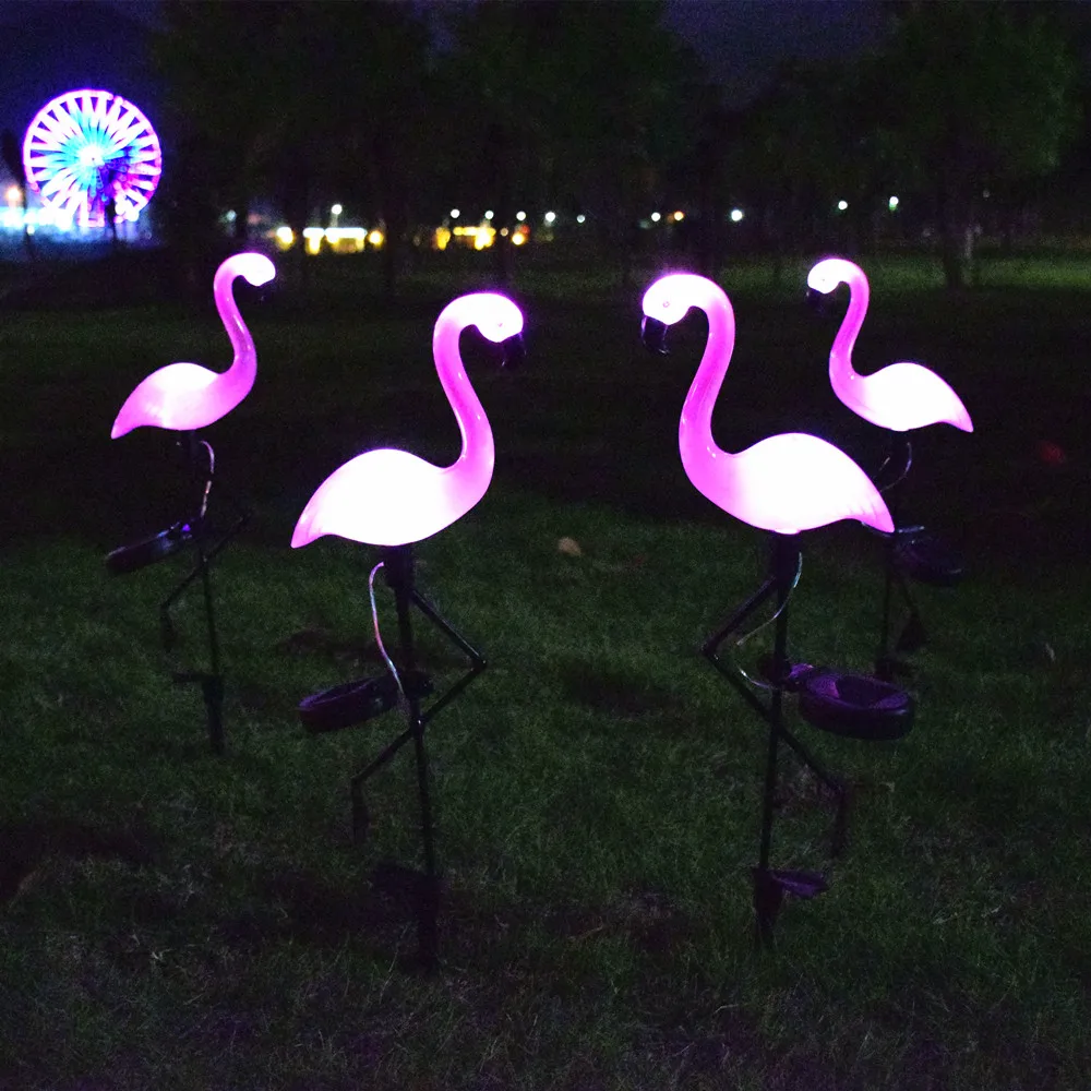 Movido a Energia Lâmpada para Decoração do Jardim Luzes de Fadas Solar Gramado Flamingo Subterrânea Mais Novo Estilo Luz Led 9 subterrânea luzes de fadas mais novo estilo