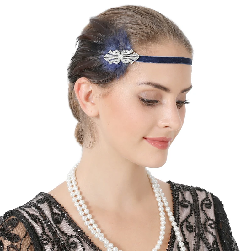 Elegant 20s Great Gatsby Hair Headpiece Handmade Feather Headpiece 1920s Flapper Hair Accessory For Cocktail Prom Canada 2019 From May512 Cad 45 23