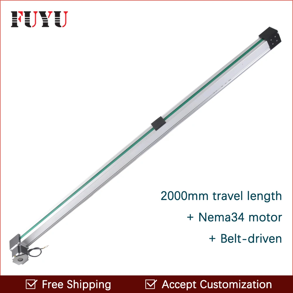 FUYU High Speed CNC Belt Driven 2000mm Stroke Linear Slide Guide Rail Actuator Motorized Nema 34 For 3d Printer Position Arm Kit FUYU High Speed CNC Belt Driven 2000mm Stroke Linear Slide Guide Rail Actuator Motorized Nema 34 For 3d Printer Position Arm Kit