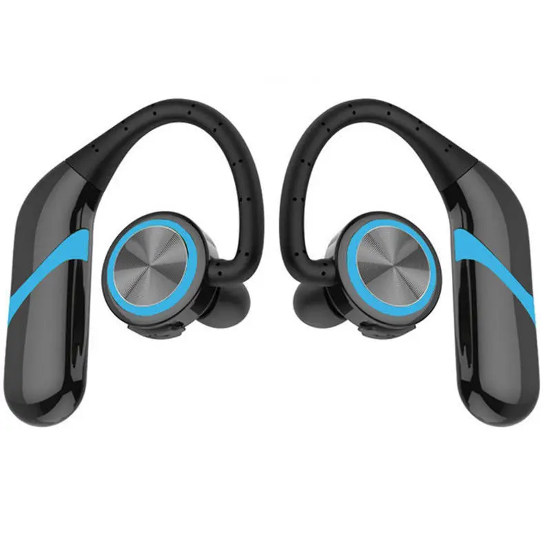 1 Pair 2 Pieces TWS Bluetooth Wireless Hands-free Car Kit Waterproof Sport Hanging Earphone Bilateral Stereo