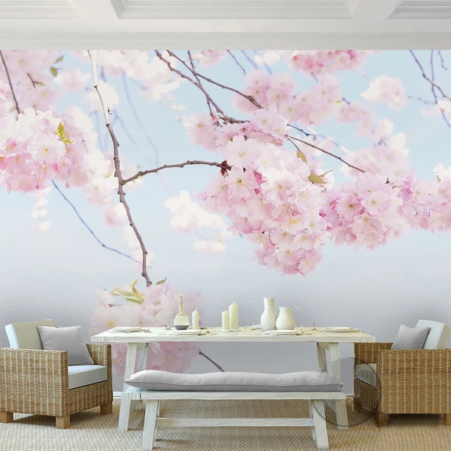 Custom Foto Behang Kersenbloesem Mooie Bloemen Muurschildering ... Custom Foto Behang Kersenbloesem Mooie Bloemen Muurschildering ...