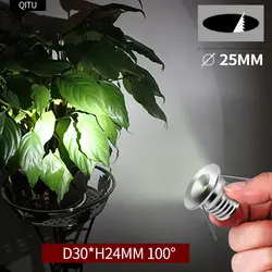 Точечный миниатюрный маленький LED-светильник светодиодный Встроенный Потолочный 12-24 В витрина магазина 3 Вт Скрытый мини-светильник
