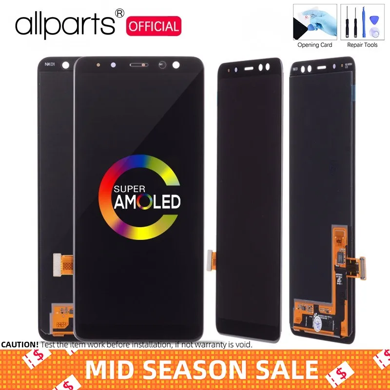 AMOLED 5.6'' Display LCD for SAMSUNG Galaxy A8 2018 LCD A530 LCD Touch ...