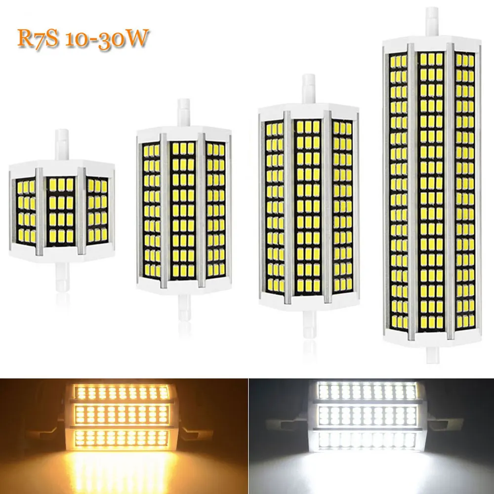 Ampoule LED R7S прожектор лампа J78 J118 J135 J189 110V 220V 10W 20W 25W 30W R7s диод Bombillas Lamparada | Лампы и