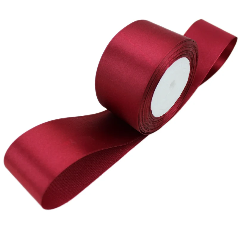 Satin Ribbons Ribbon Supplies Christmas Ribbon Wrapping Ribbon Satin Ribbon 25 yards/roll Burgundy Single Face Satin Ribbon Gift Wrapping Christmas ribbons