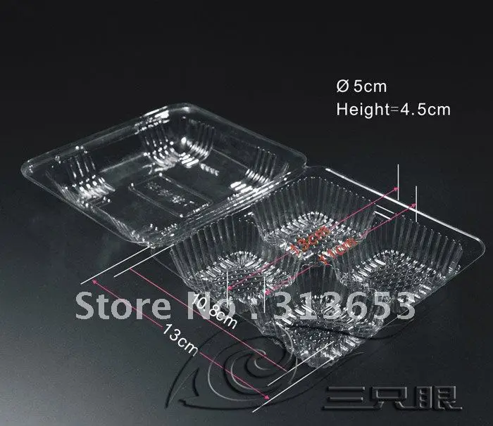 

100pcs blister box food container cake box moon cake box bread container food packaging