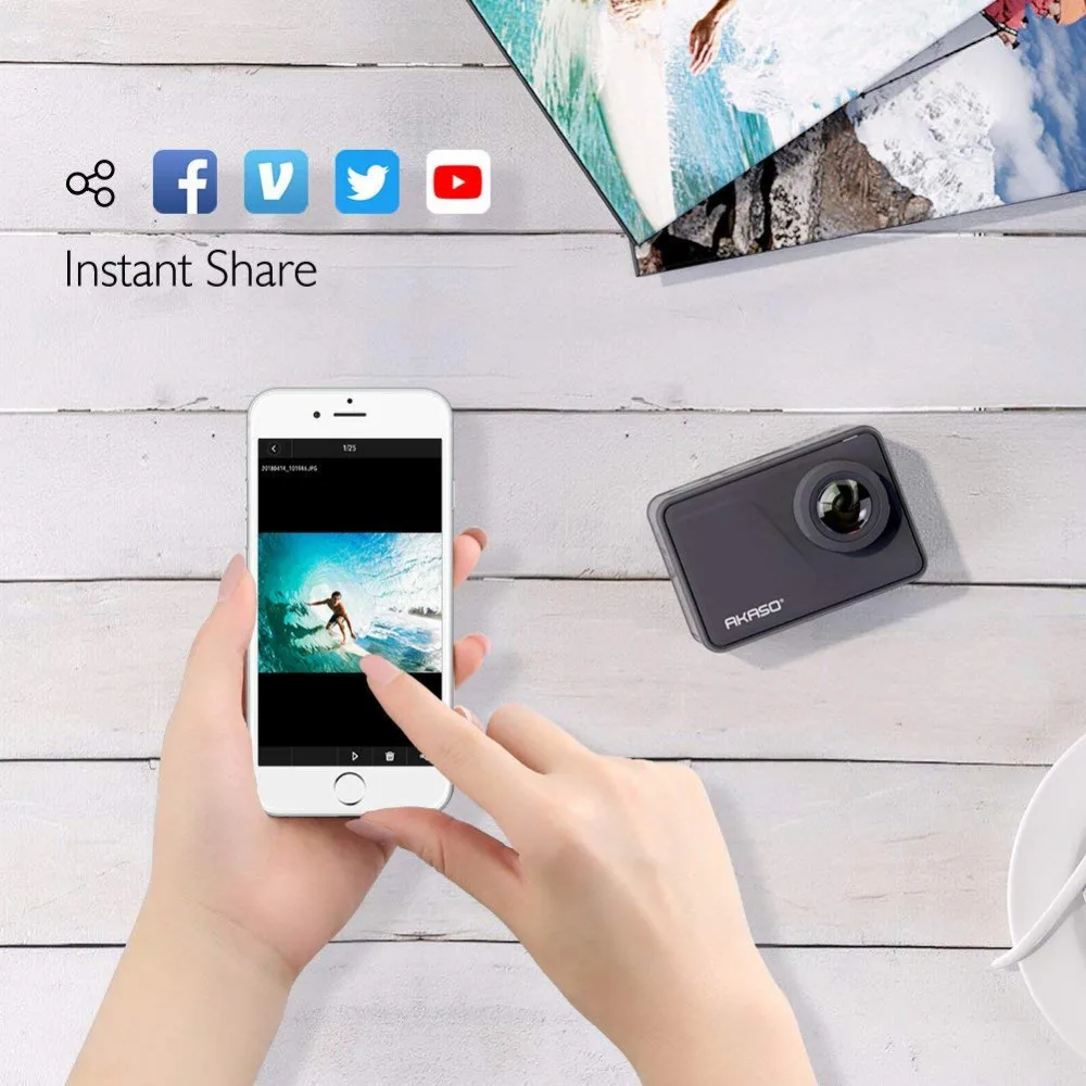Камера AKASO V50 PRO 4K 30 кадров/с сенсорный экран Wi Fi для активного отдыха