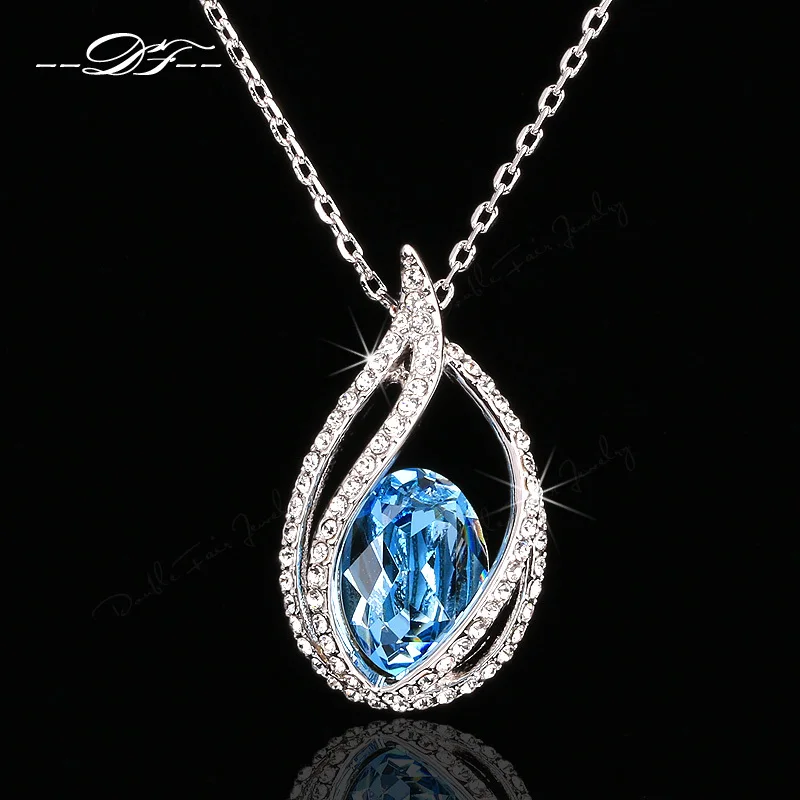 Hot Sale Unique Chic Cubic Zirconia Big Crystal Elegant Necklace Pendants Wholesale Fashion Wedding Jewelry For