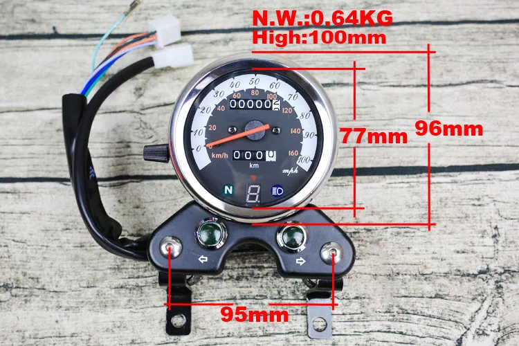 Мотоцикл Универсальный Одиночный одометр высокое качество инструмент с светильник с подсветкой
