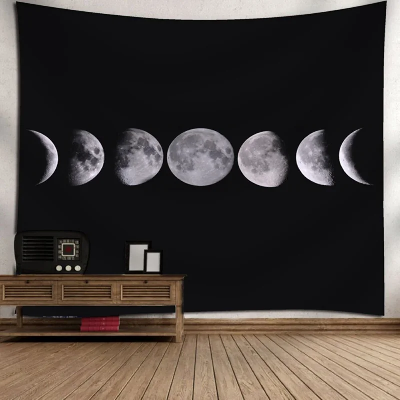 

150x130cm European American Style Sun Moon Hand Pattern Tapestry Home Decoration Wall Tapestry Blanket for Living Room Beach