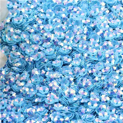 Multic Cup Flower Sequin 6 мм блестящие свободные блестки Blossom блестки сливы шитье, Свадебное Ремесло для одежды аксессуары - Цвет: BUGD