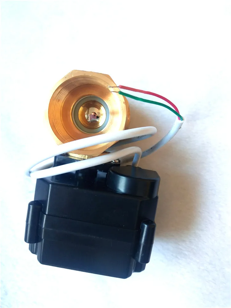 AC110V латунь двухсторонний шаровой клапан " DN20/DN25 CR-04 Mortorized шаровой клапан NPT резьба