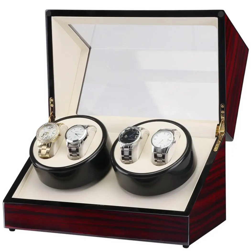 

4+0 Watch Display Box Stirrer Automatic Mechanical Watch Holder Boxes Motor Shaker Winder Watches Box