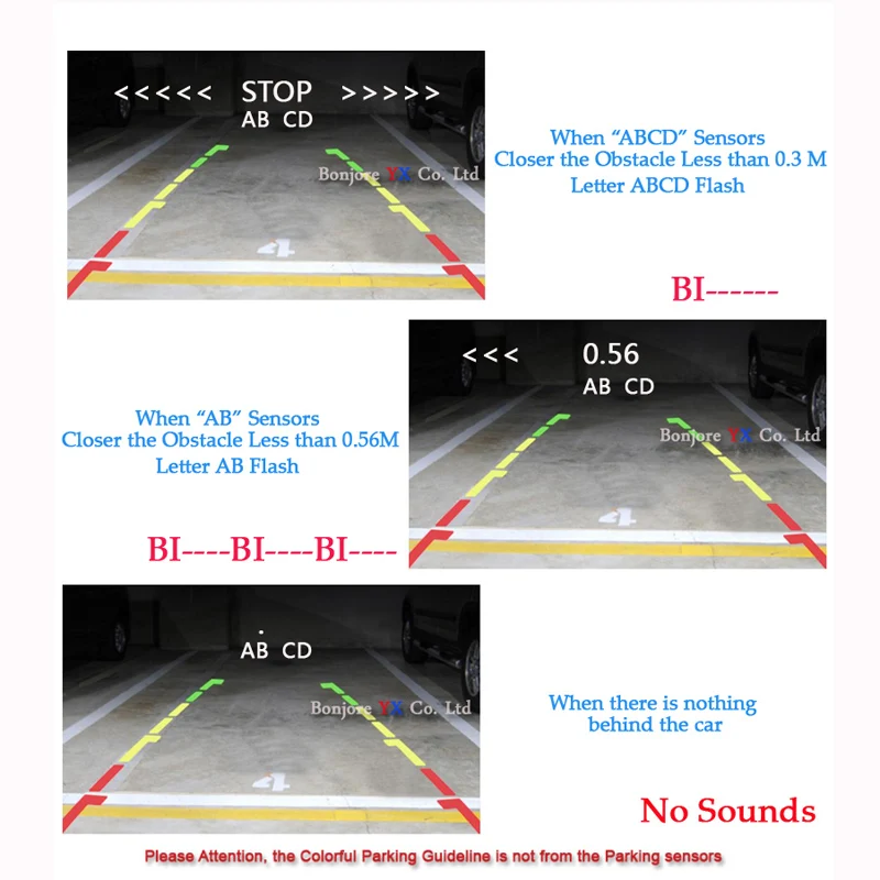 Koorinwoo парктроник 16,5 мм двойной процессор автомобильный парковочный датчик 4 видео Sysem слепой зонд Система детектор обратный Универсальный
