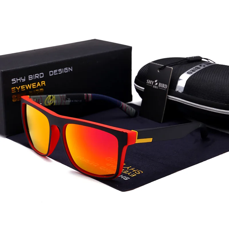 Поляризованные мужские солнцезащитные очки из алюминиево-магниевого сплава, солнцезащитные очки для вождения, прямоугольные солнцезащитные очки для мужчин Oculos masculino