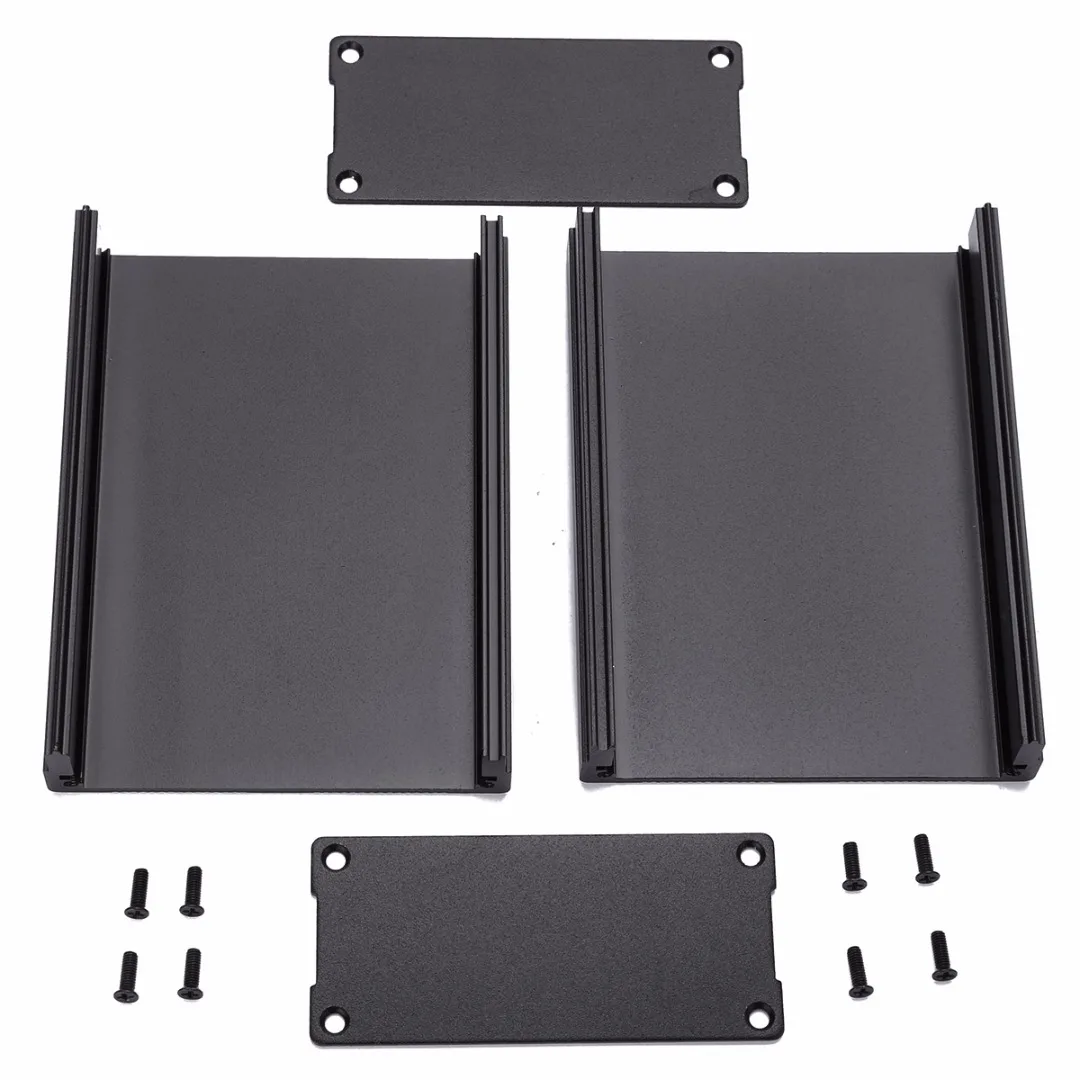 1pc Black Extruded Aluminum Enclosures PCB Instrument Electronic Project Box Case 100x76x35mm Mayitr