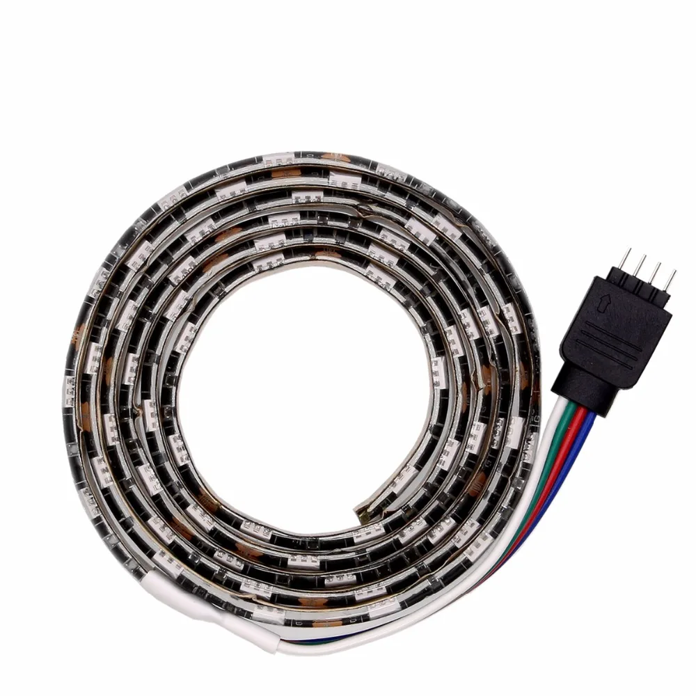 DC12V RGB Светодиодная лента водонепроницаемая черная PCB 5050 RGBW RGBWW Гибкая неоновая