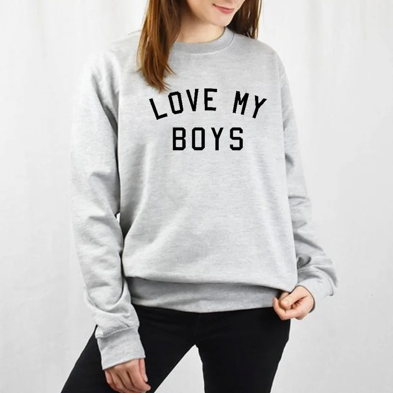 EnjoytheSpirit Love My Boys Sweatshirt Crewneck Mom of Boy Winter