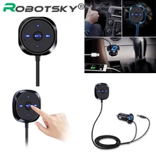 Bluetooth 4.0 אלחוטי מוסיקה מקלט 3.5mm מתאם דיבורית רכב AUX רמקול bluetooth לרכב 2.1A USB מטען לרכב