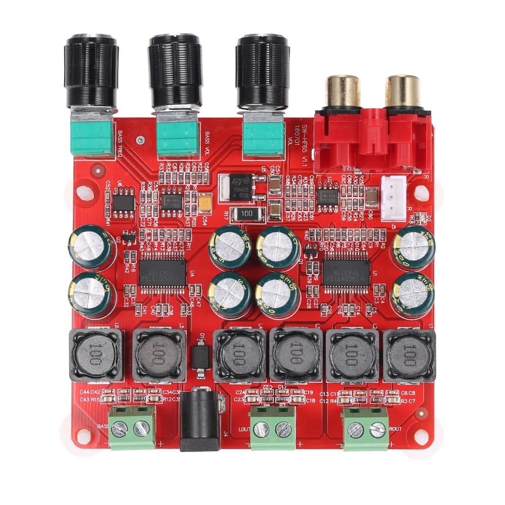 

TPA3118 2.1 Channel Digital Stereo Subwoofer Power Amplifier Board Power Amplifier Board 2*30W+60W DC12V-26V