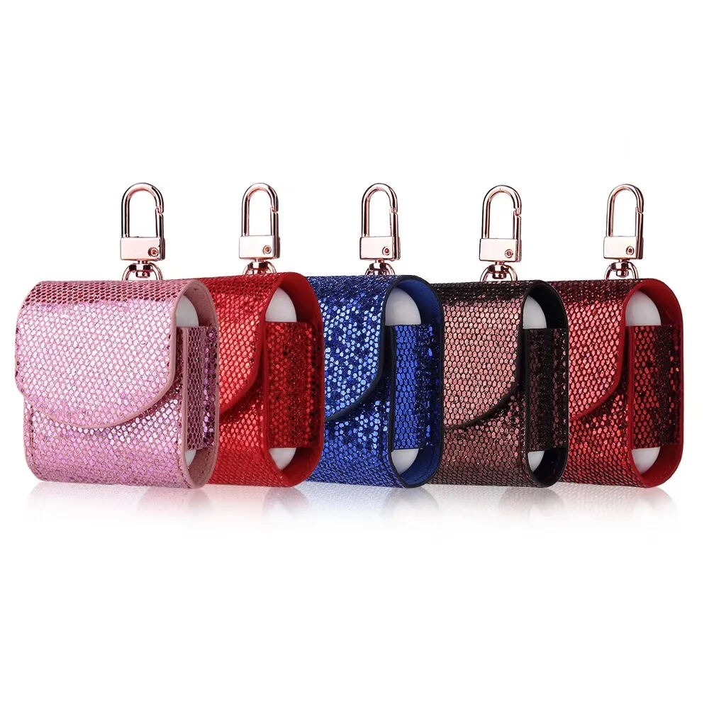 

Flash Sequins Earphone Case For AirPods Case Hook Leather Bag for Apple Airpods Protective Cover Bluetooth Headphones Cases