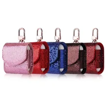Flash Sequins Earphone Case For AirPods Case Hook Leather Bag for Apple Airpods Protective Cover Bluetooth Headphones Cases