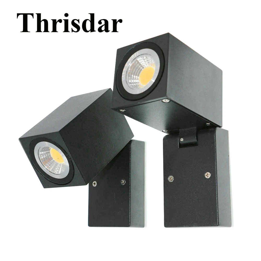 

Thrisdar 5W Outdoor LED Wall Light 90 Degree Adjustable Outdoor Garden Porch Wall Light Nordic Balcony Aisle Villa Porch Light