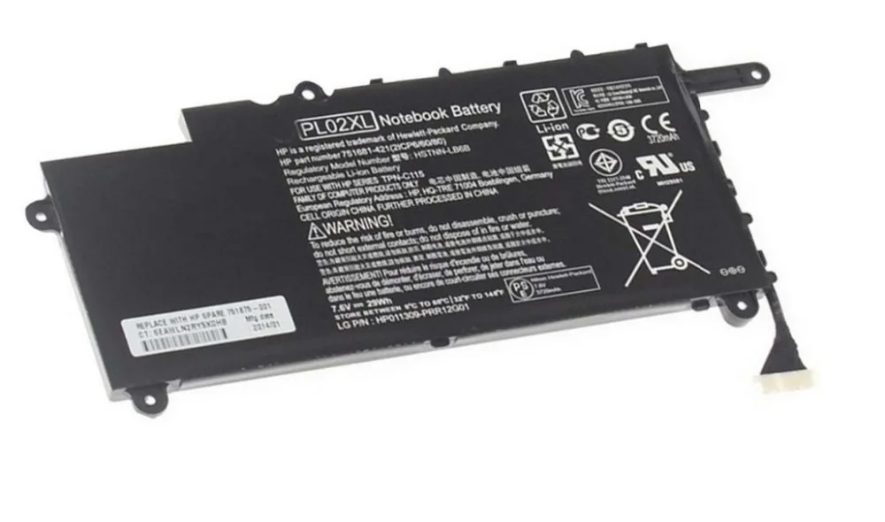 7 4 В 29 Втч новая Оригинальная батарея PL02XL для 11 X360 Φ 751681-421 бесплатная доставка |