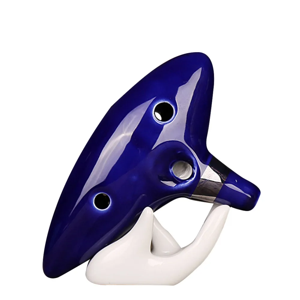 12 Hole Ocarina Ceramic Alto C Legend of Zelda Ocarina Flute Blue