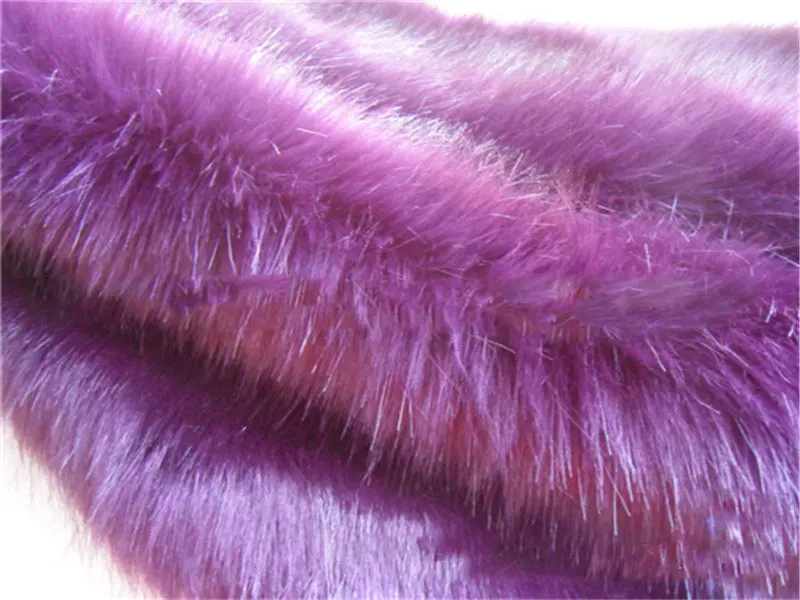 Акрил фиолетовый лисий мех окрашенная ворсистая плюшевая одежда обувь