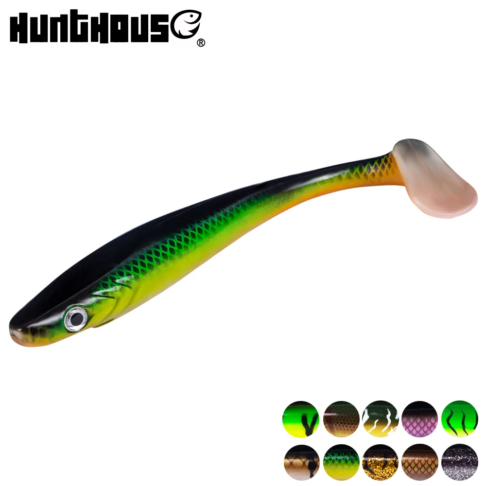 Hunthouse 2 шт./лот pro shad Щука приманка 20 см 50 г Краска Печать приманка весло хвост shad силиконовая souple leurre натуральный мускусный