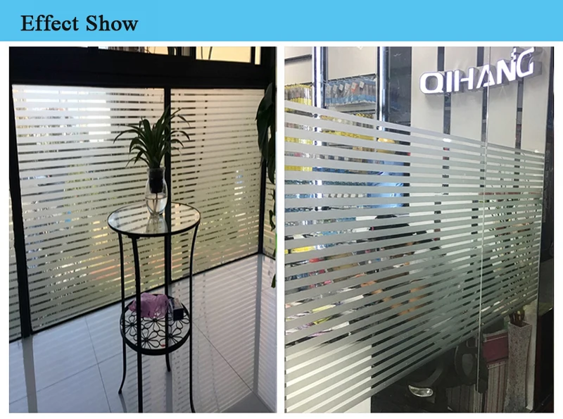 Strips Style Thickening Frosted Static Sticker No Gluey Shutter Film Office Glass Partition Decor Security Glass Stripe Sticker