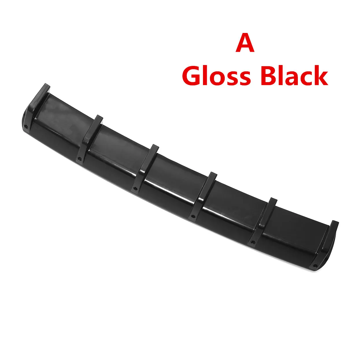 Coche nuevo estilo negro brillante/fibra de carbono mirada 6 Fin tiburón Universal coche parachoques trasero labio difusor Kit añadir en parachoques Spoiler