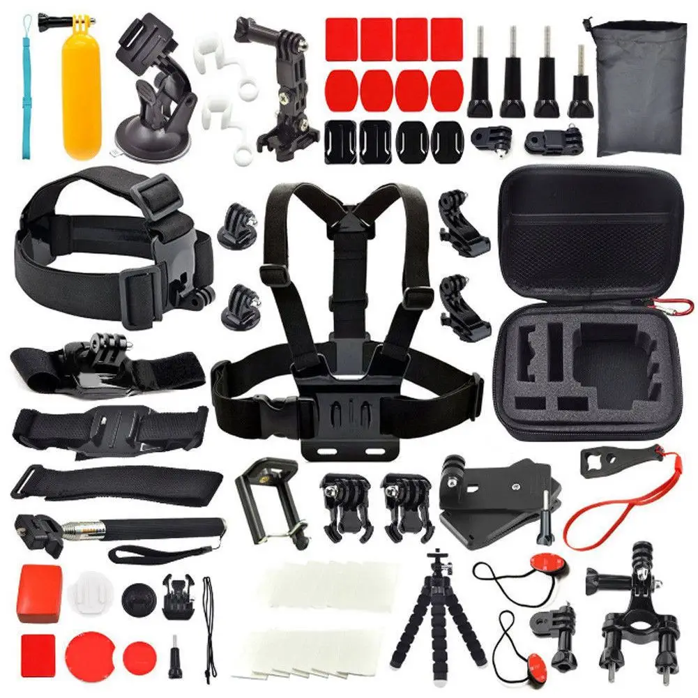 TOP For GoPro Go pro Hero 5 Accessories Set Kit Black 4/3+/3/2 1 | Электроника